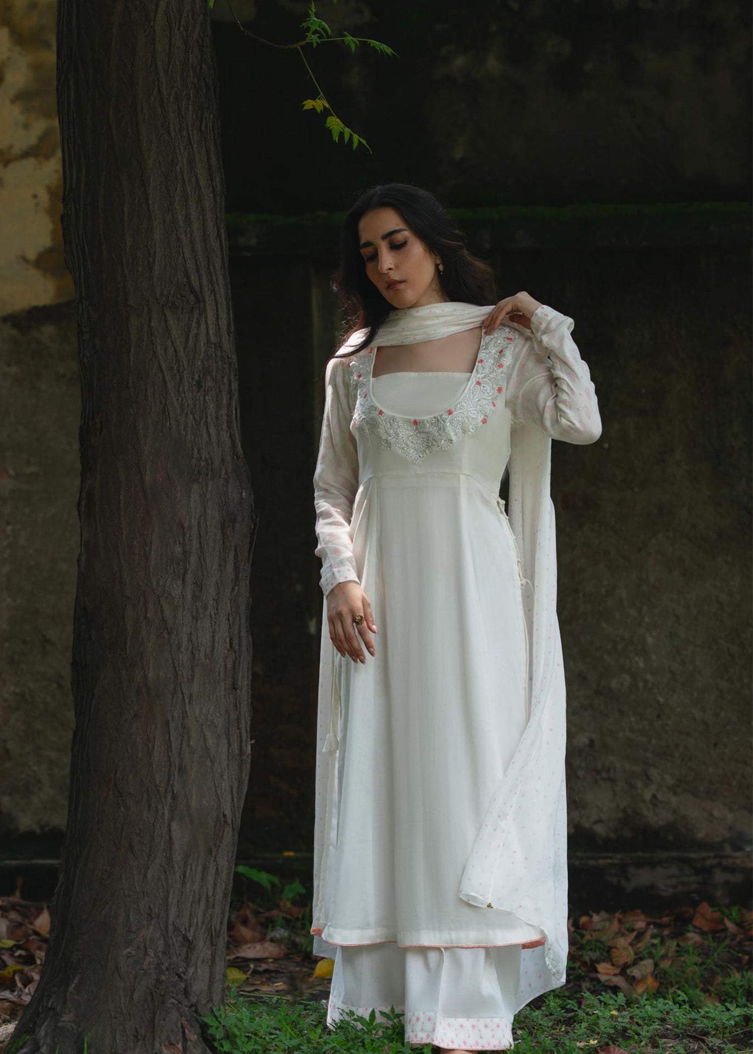 Moonlight Embroidered Kalidaar