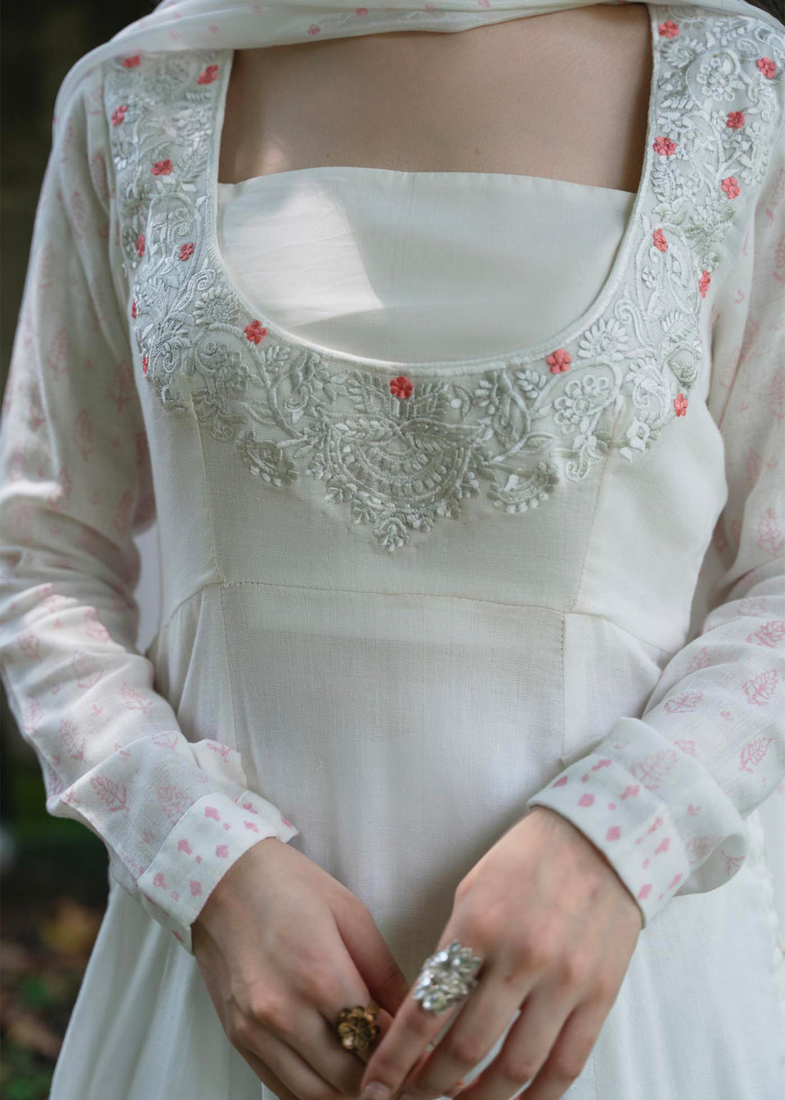 Moonlight Embroidered Kalidaar