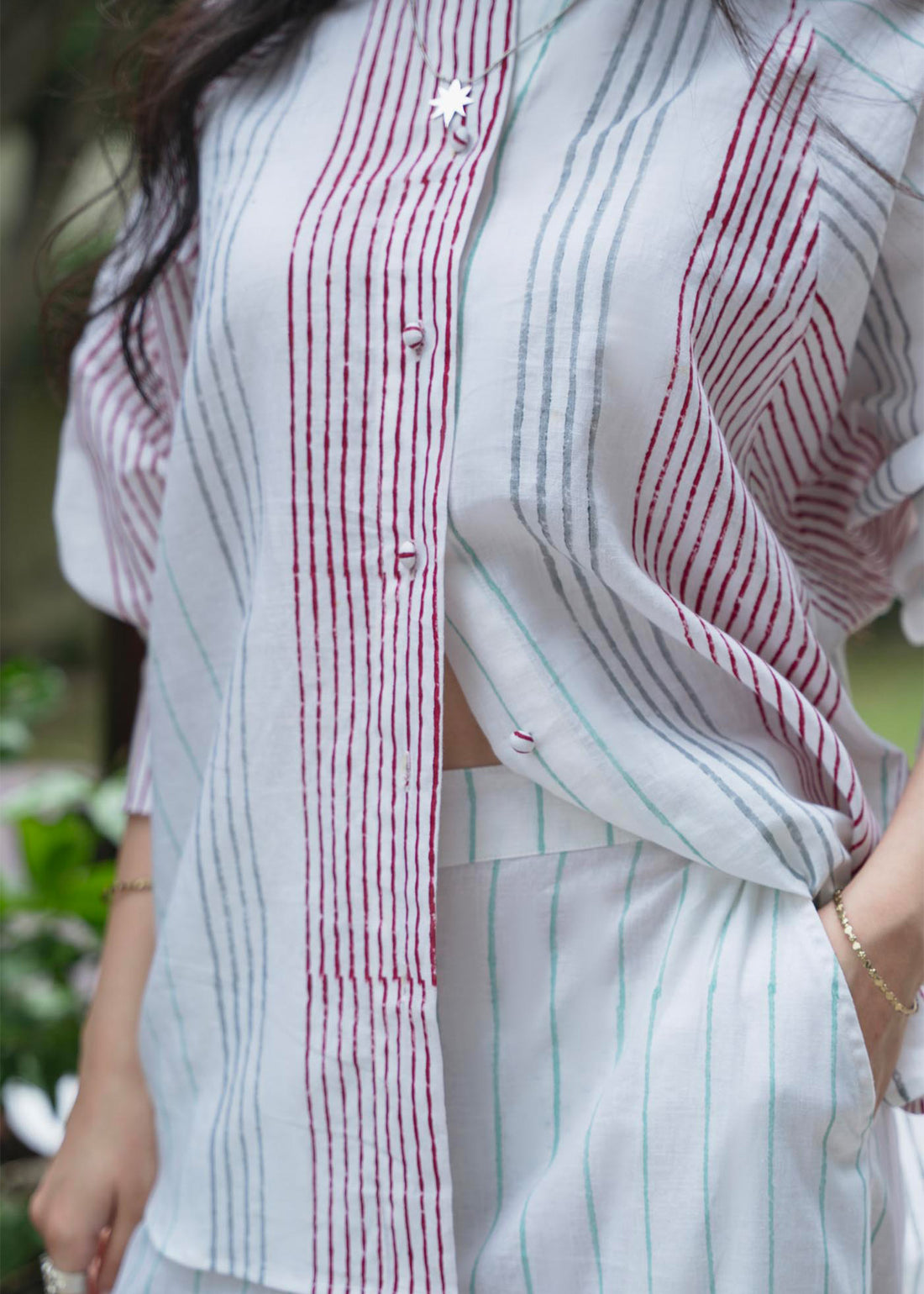 Pinstripe Linen Co-ord Set