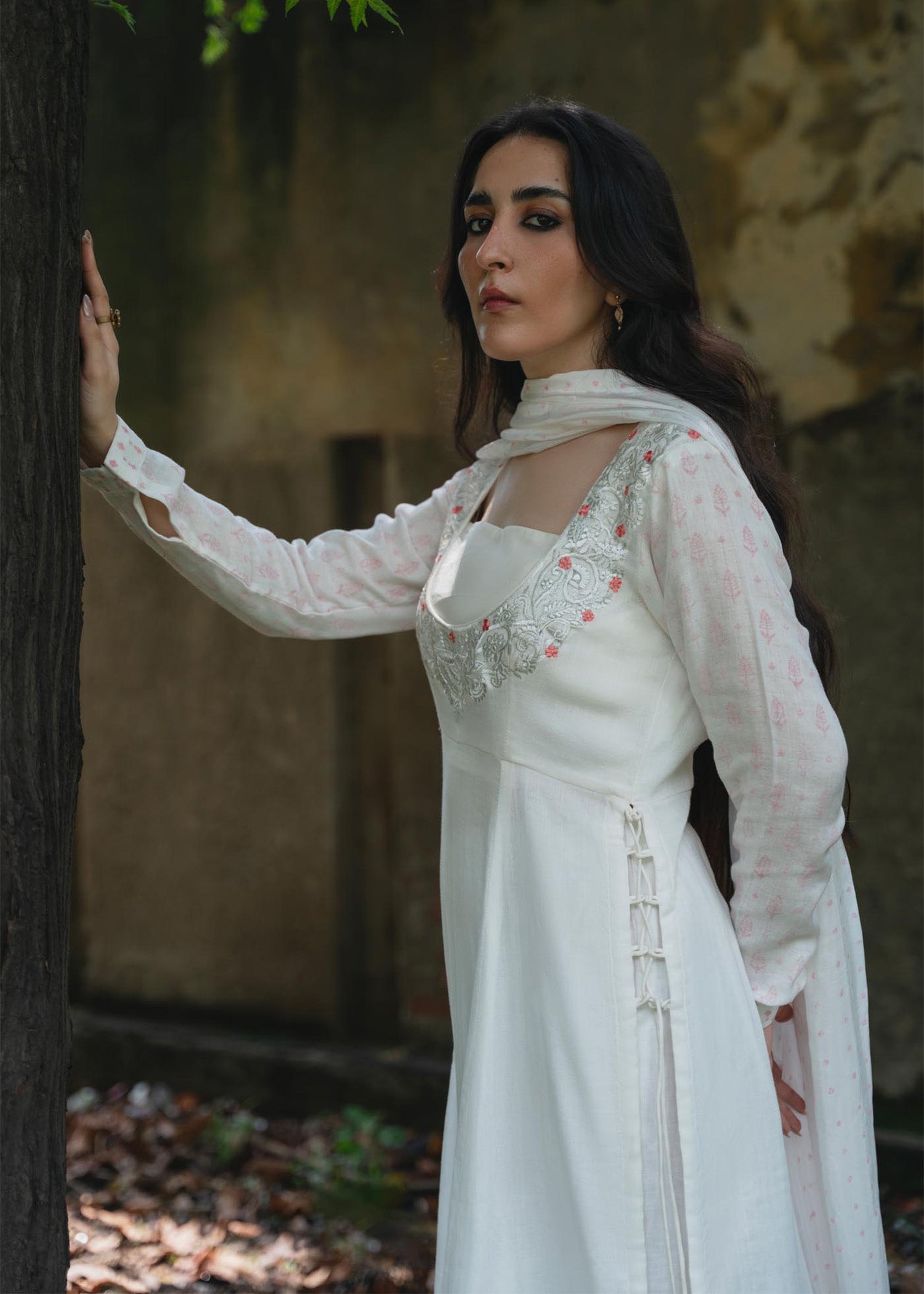 Moonlight Embroidered Kalidaar