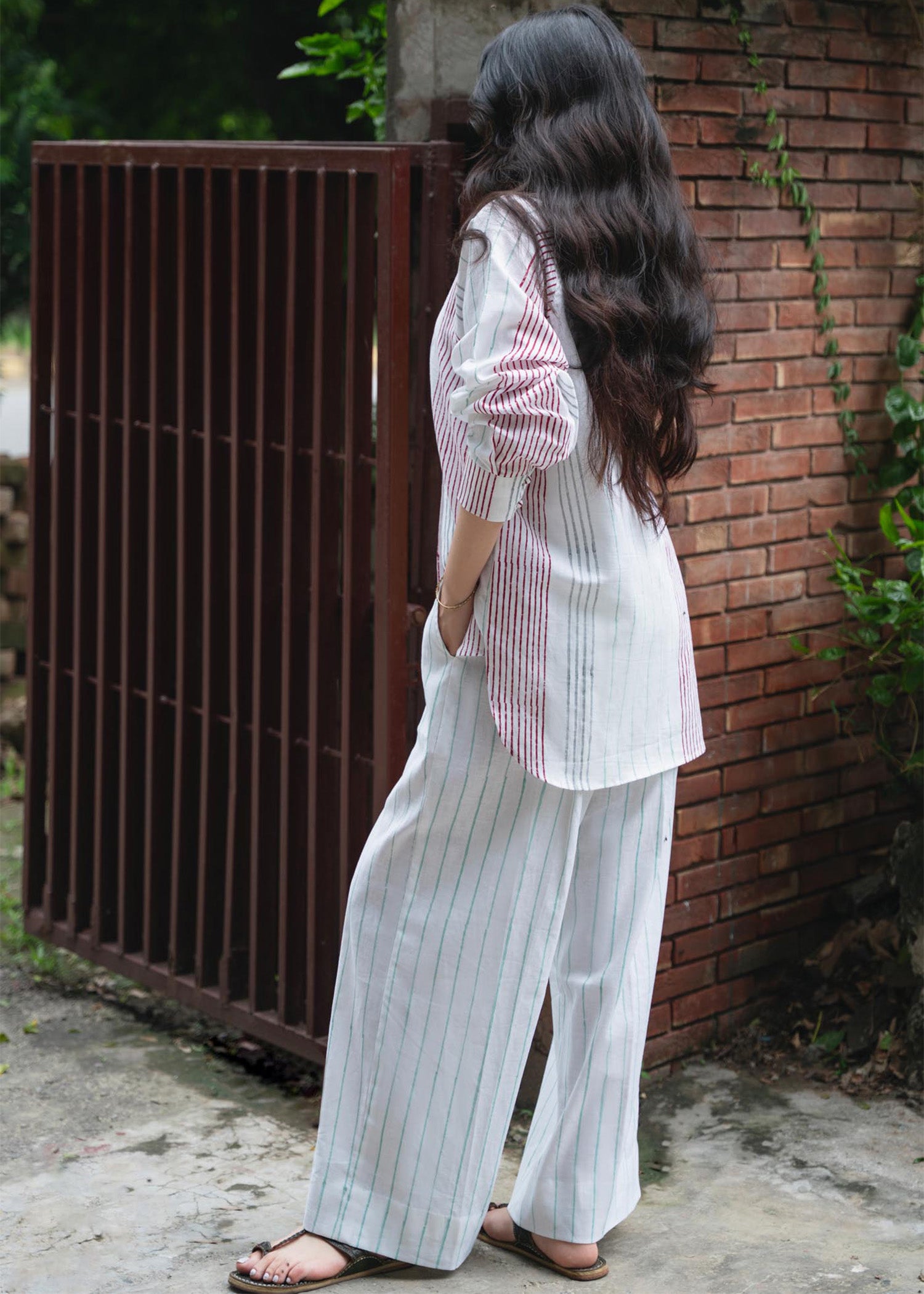 Pinstripe Linen Co-ord Set
