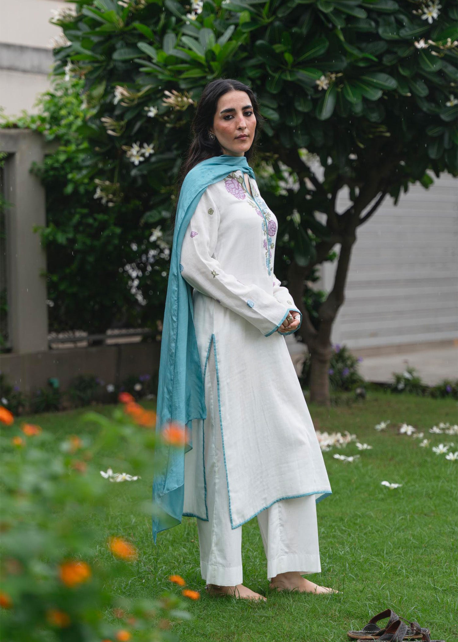 Pearl Applique Kurta Set