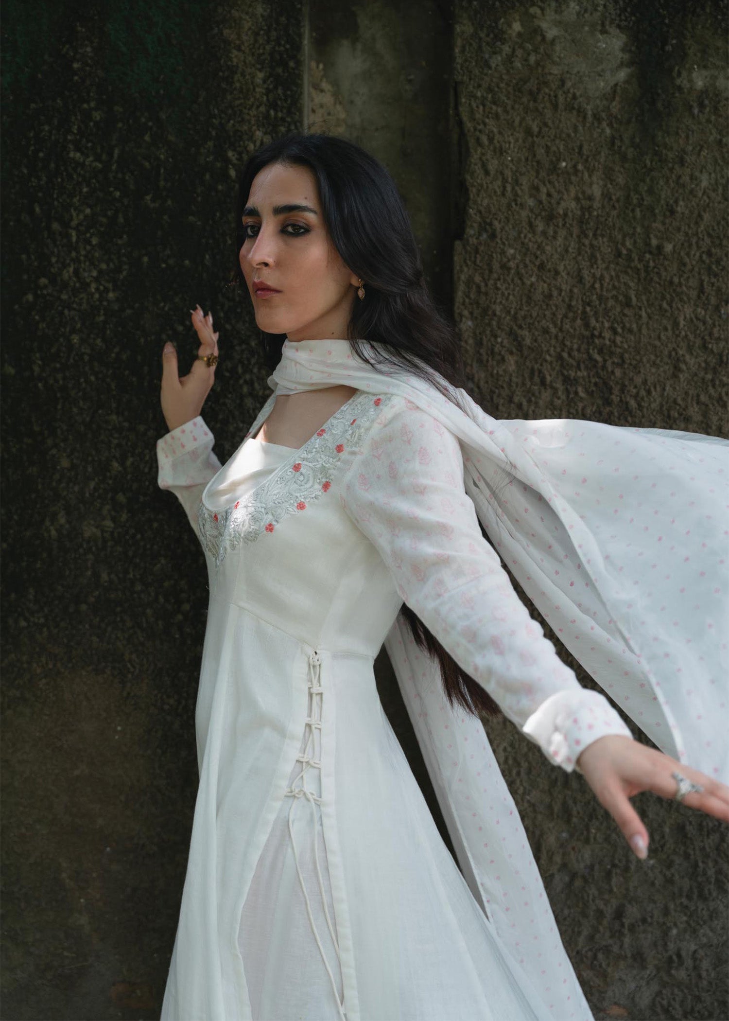 Moonlight Embroidered Kalidaar