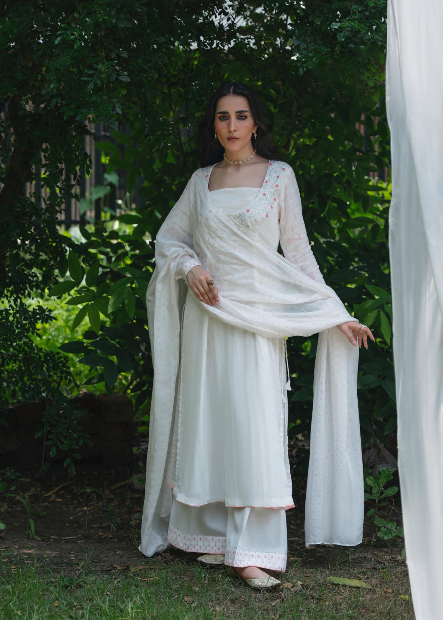 Moonlight Embroidered Kalidaar