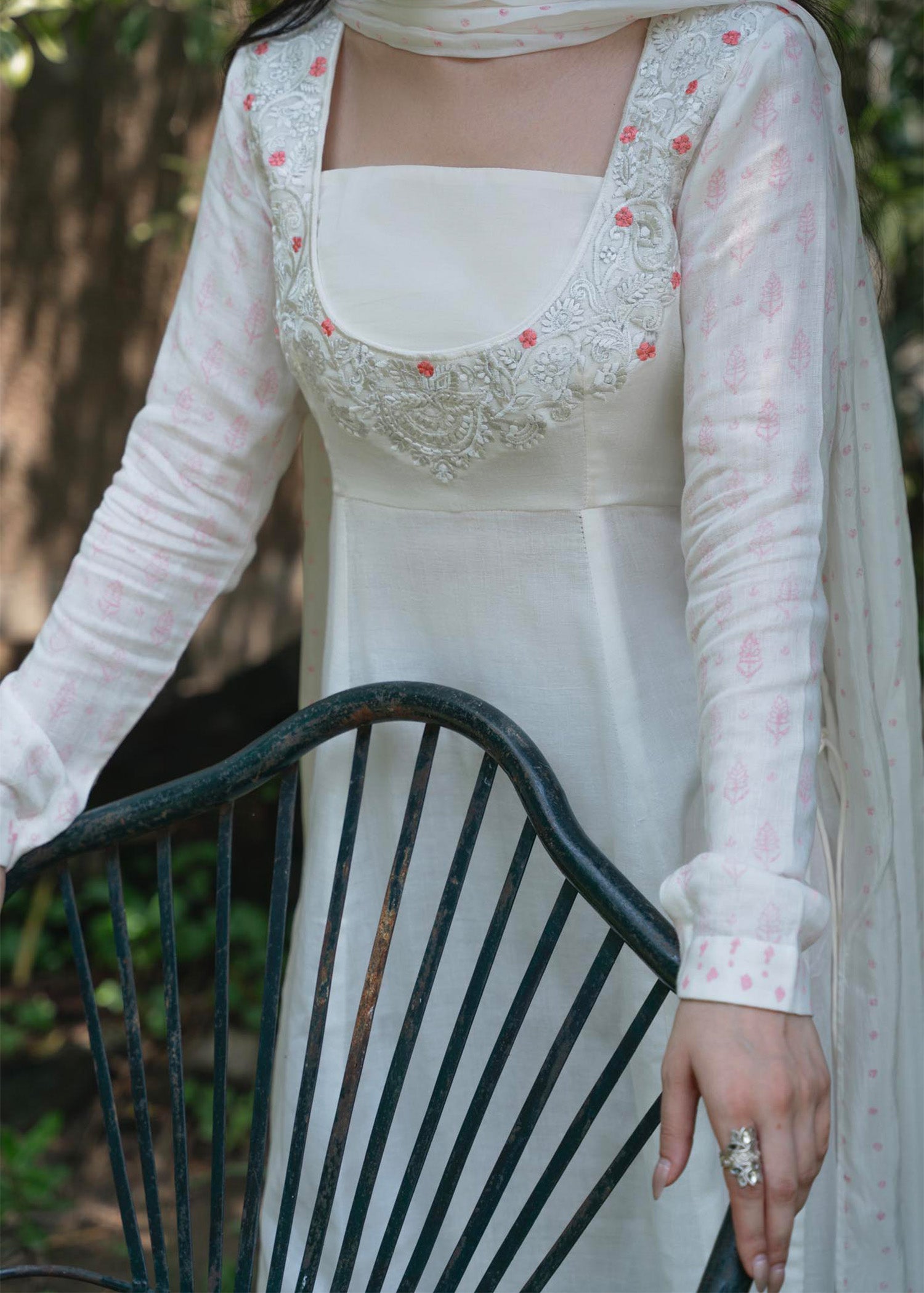 Moonlight Embroidered Kalidaar