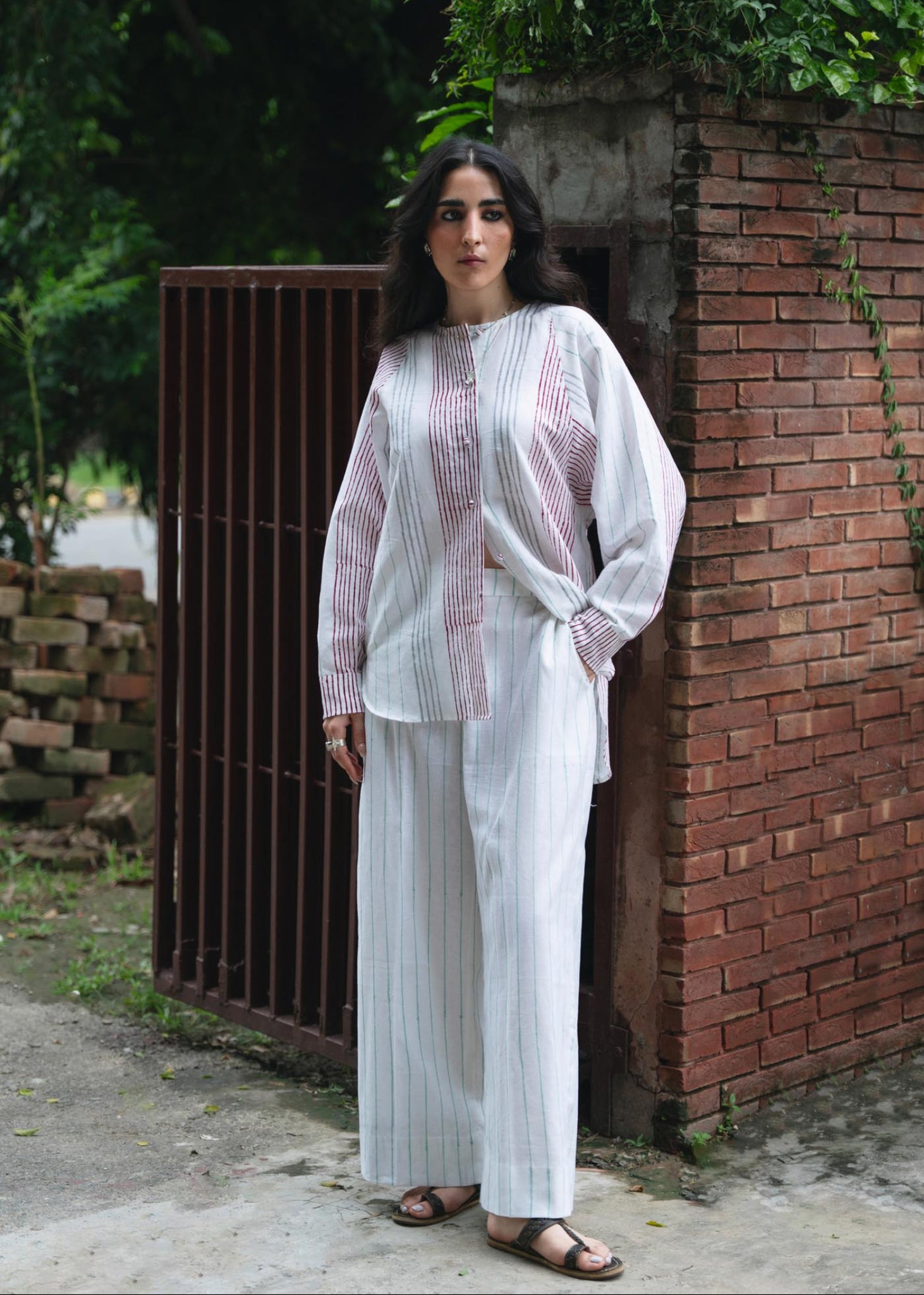 Pinstripe Linen Co-ord Set