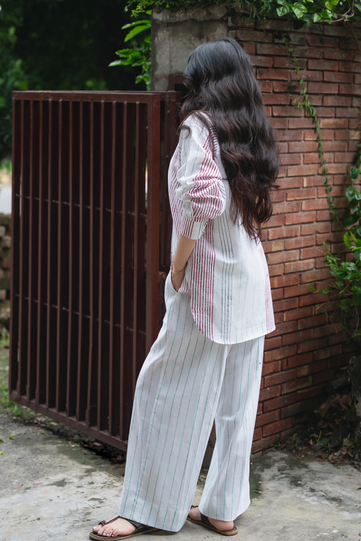 Pinstripe Linen Co-ord Set