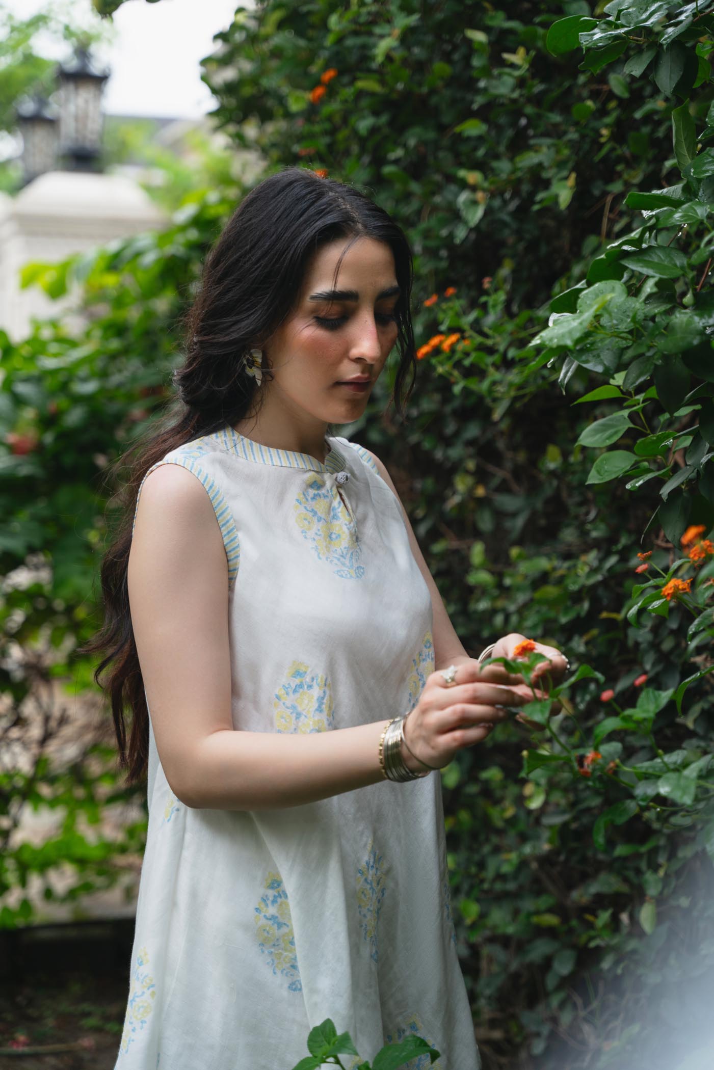 Chaap Linen Kurti Set