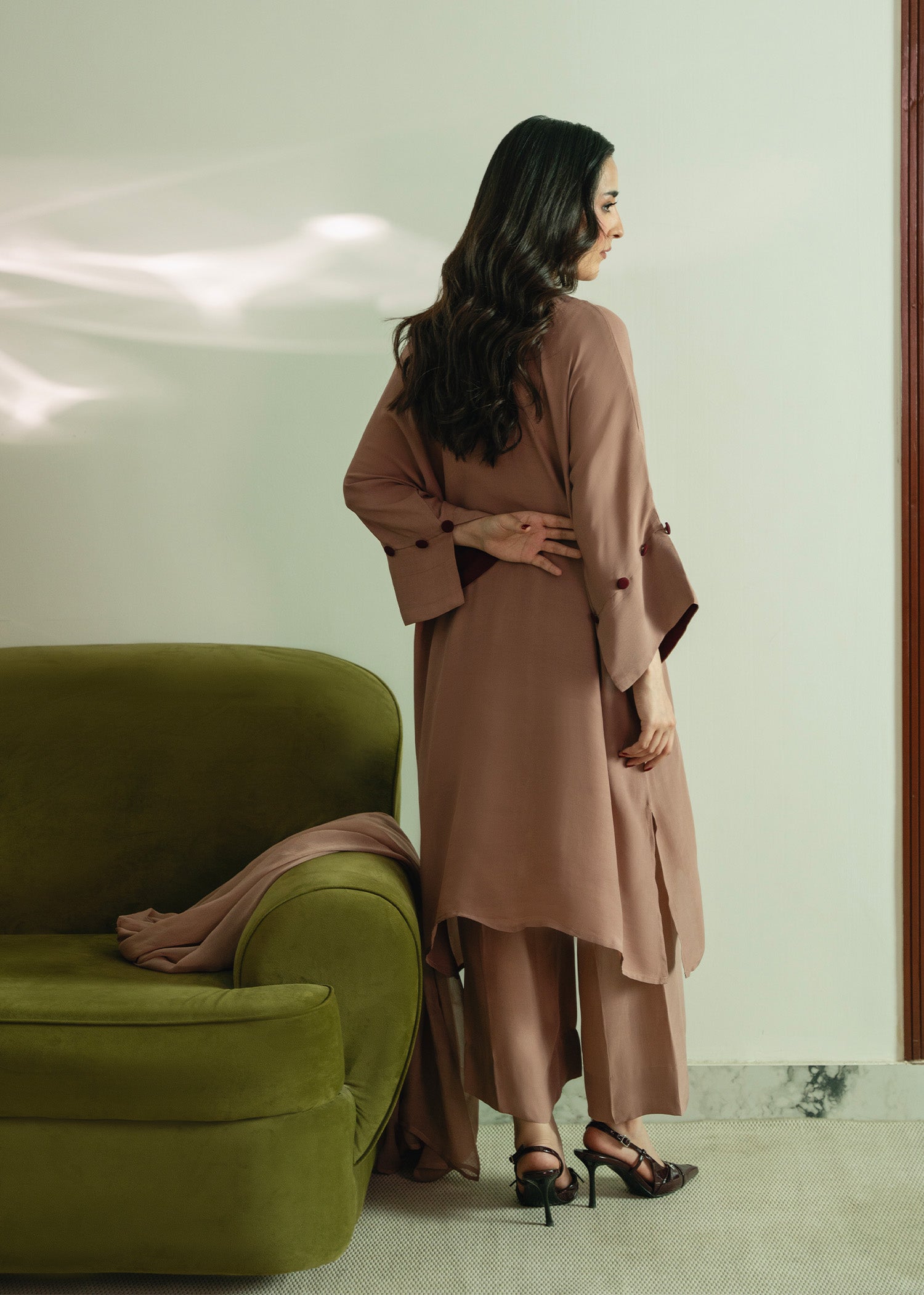 Taupe Kaftan Set