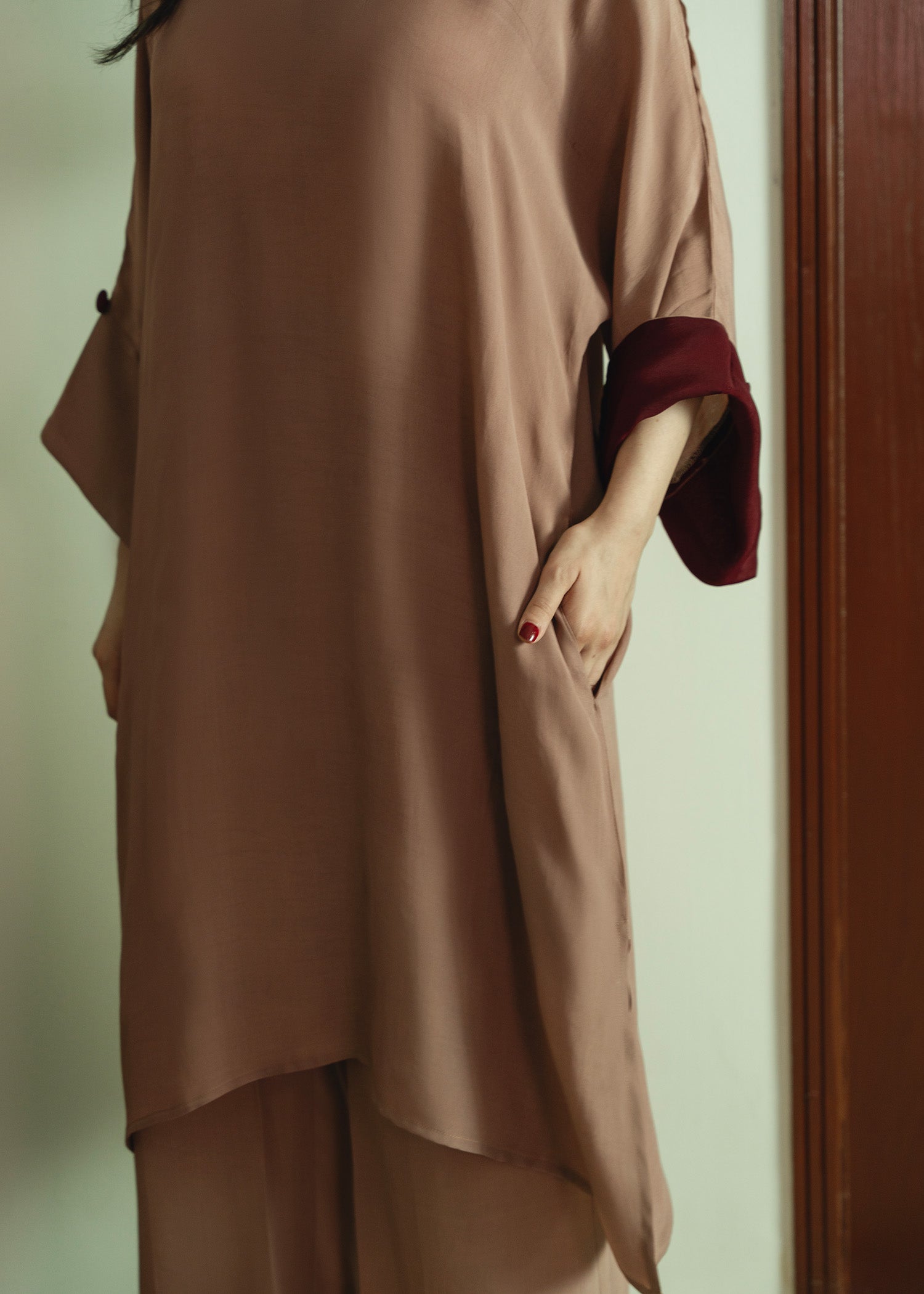 Taupe Kaftan Set