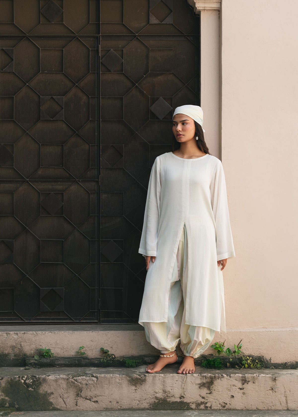 Striped Linen Set