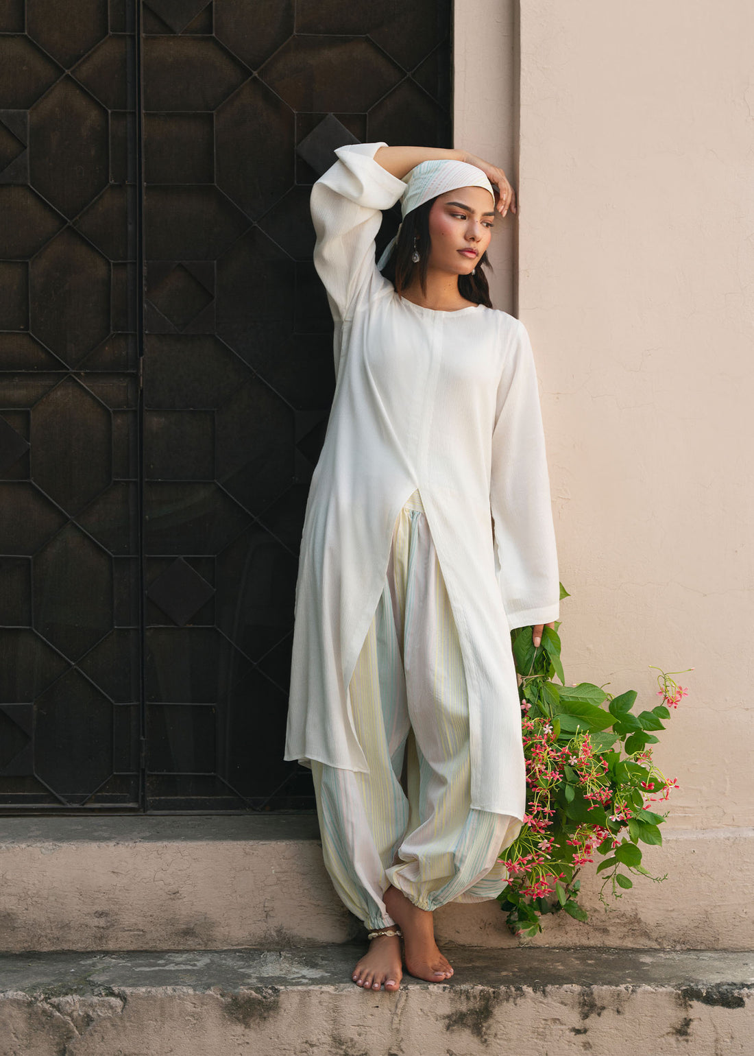 Striped Linen Set