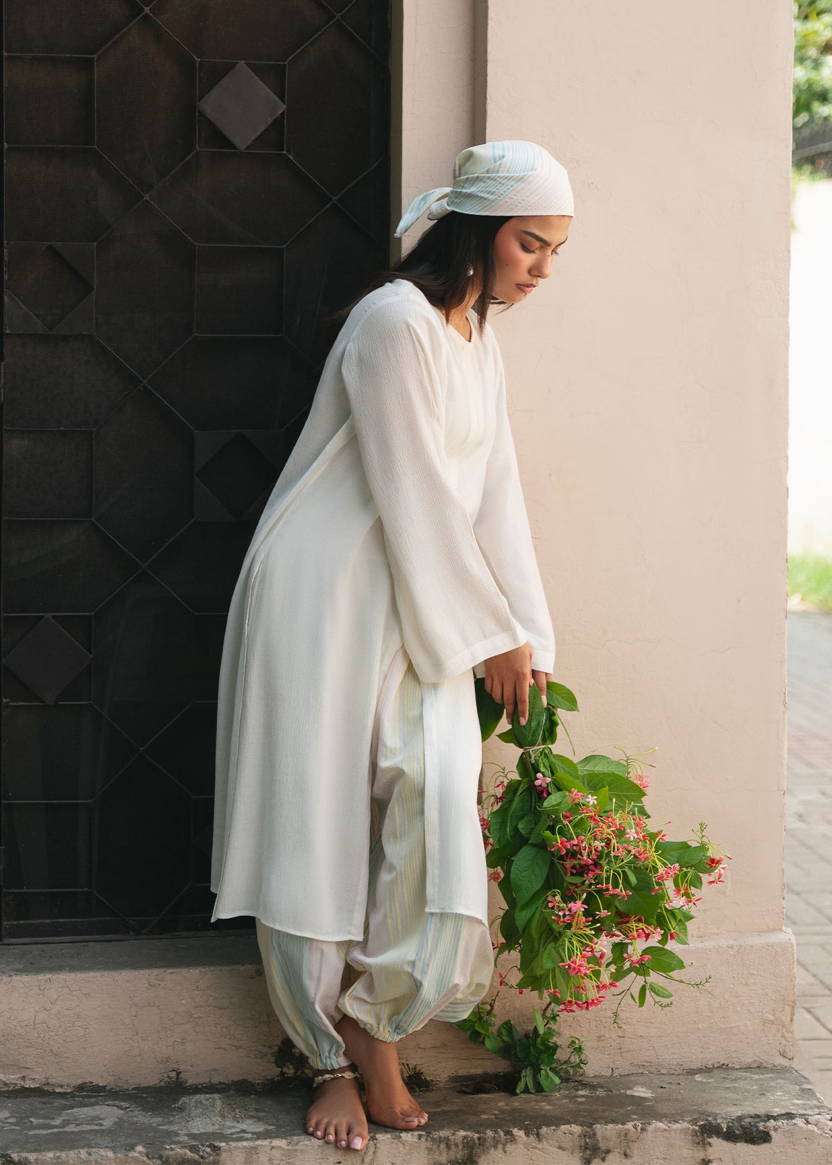 Striped Linen Set
