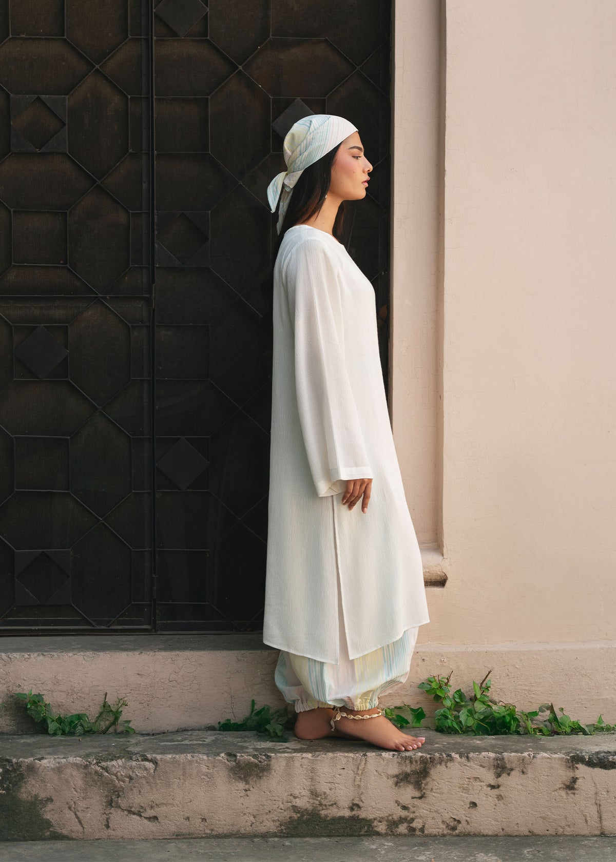 Striped Linen Set