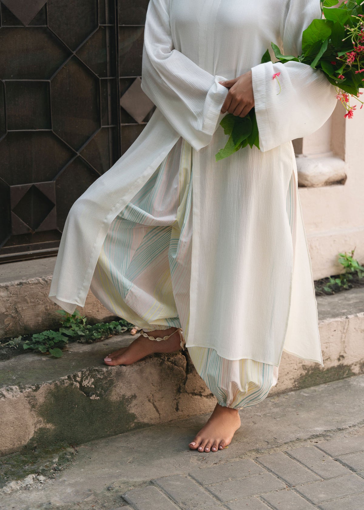 Striped Linen Set