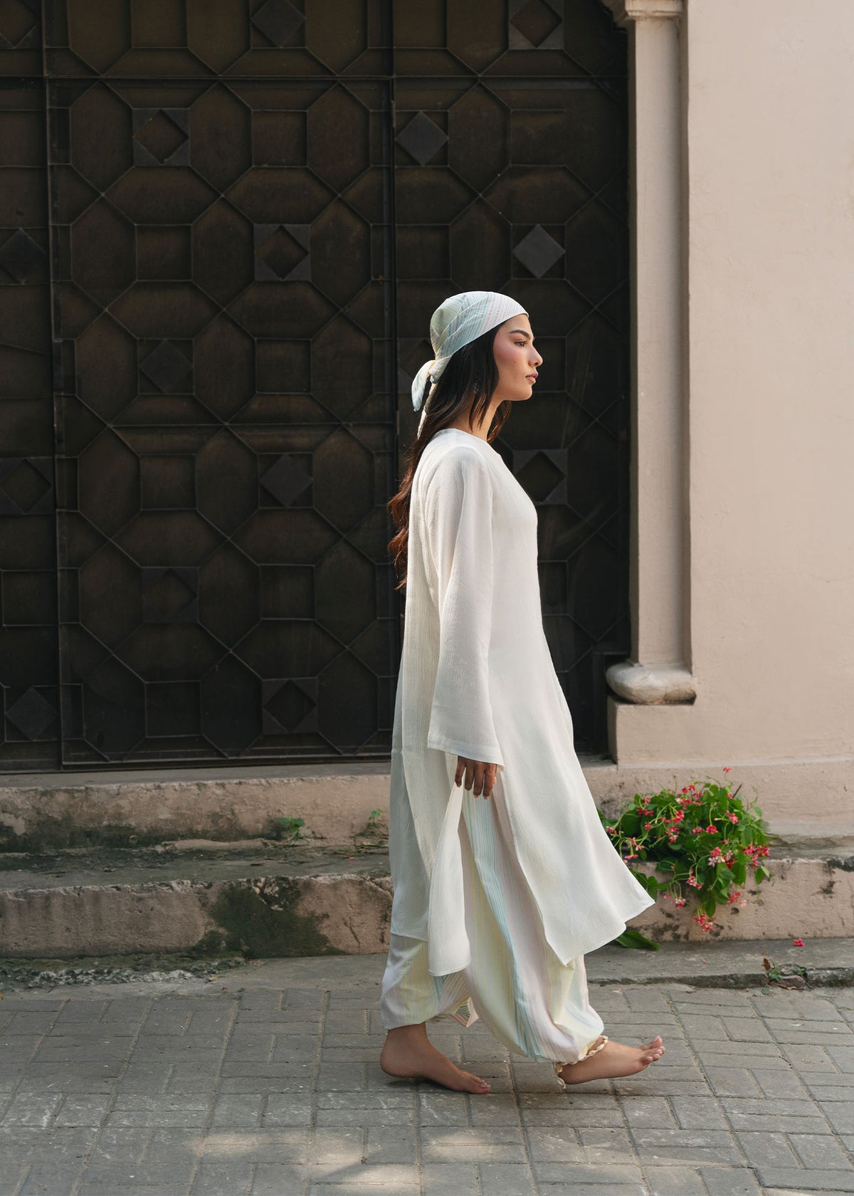 Striped Linen Set